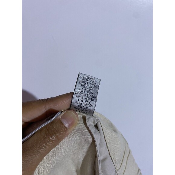 Chicos Pants Womens 3 Linen Beige Beach Coastal Travel Resort Wide Leg - Picture 4 of 10